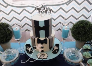 Gorgeous Little Man setup for beautiful baby Ayden's very first birthday party
